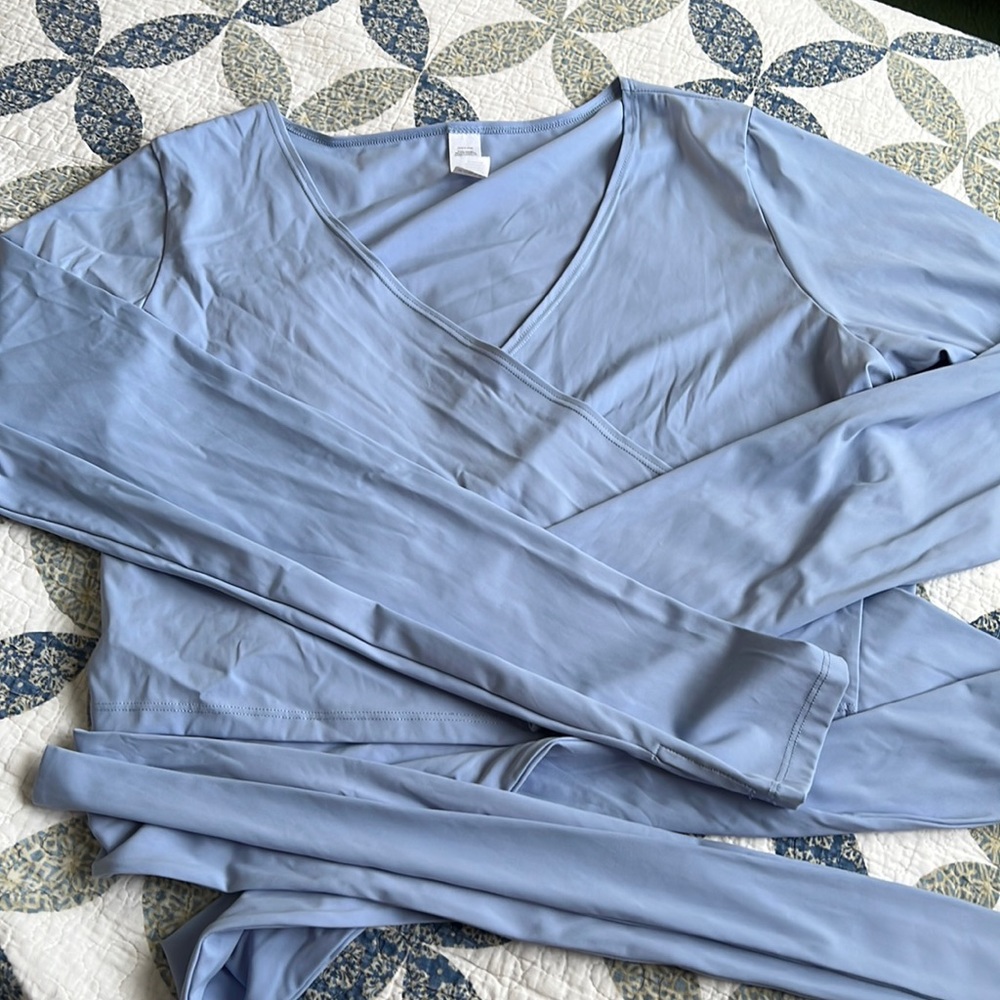 Balance Athletica Periwinkle Dancer Wrap Top